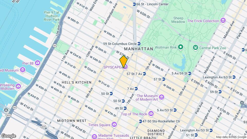300 W 55th St Map and Location Details