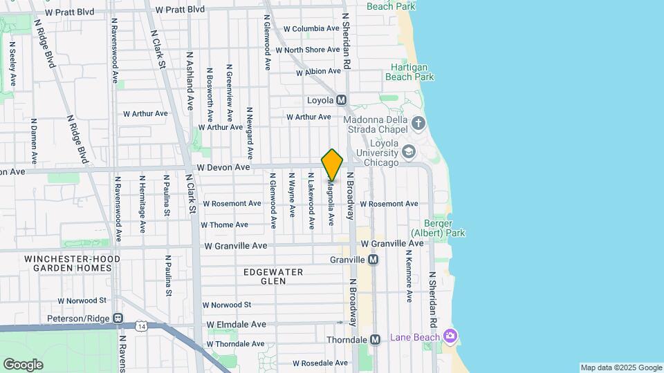 6343 N Magnolia Ave, Unit 1D Map and Location Details