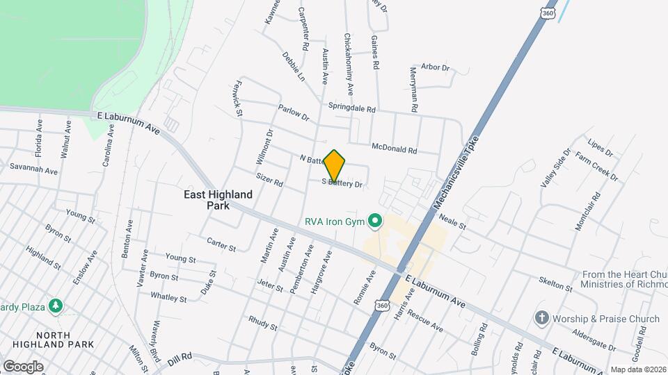 1909 S Battery Dr Map and Location Details