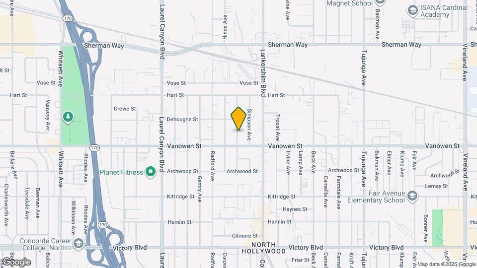 6830 Morella Ave Map and Location Details