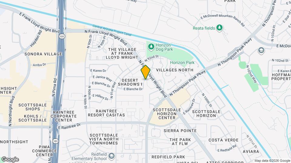 15121 N 93rd Way Map and Location Details