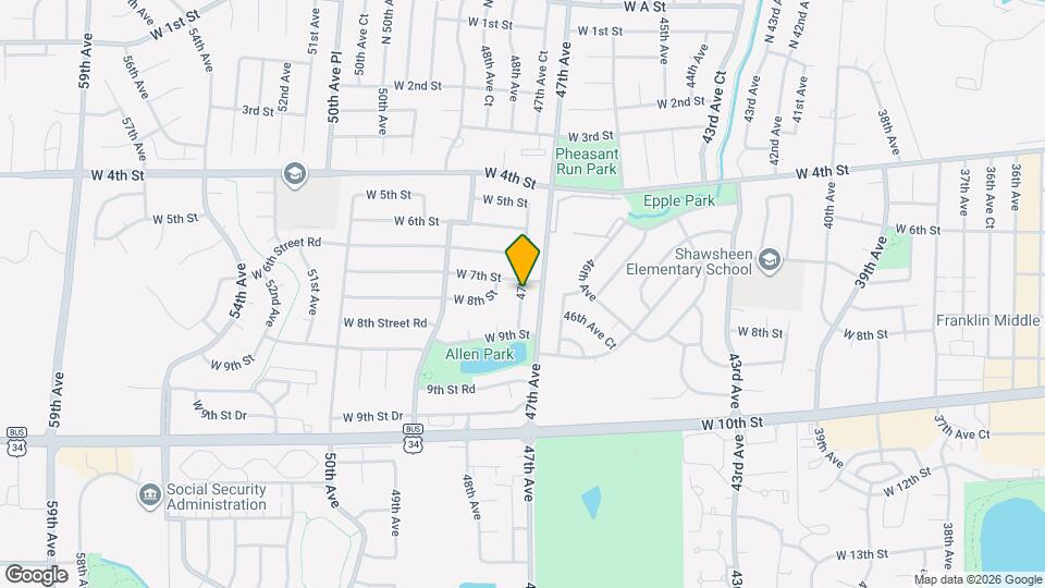 712 47th Ave Ct Map and Location Details
