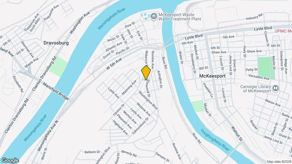 830 Elmwood St Map and Location Details