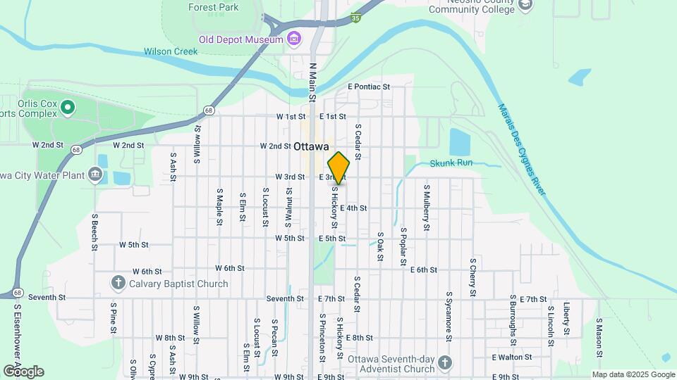313 S Hickory St Map and Location Details