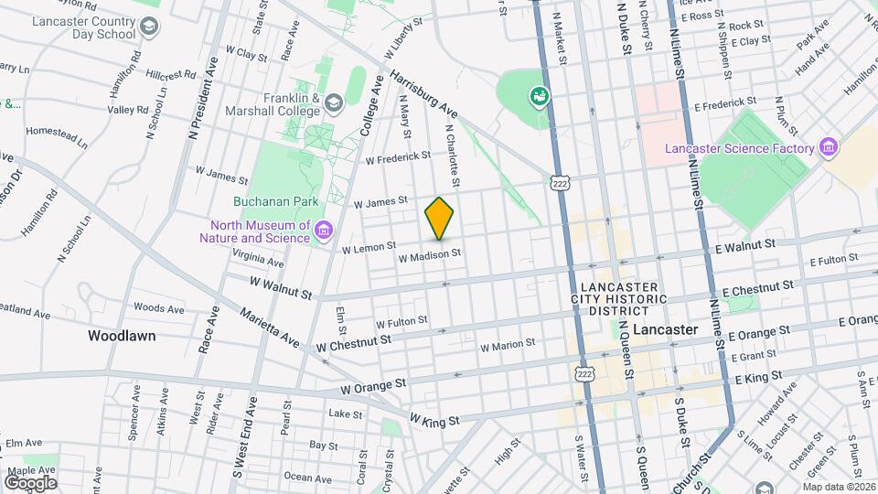 432 W Lemon St Map and Location Details