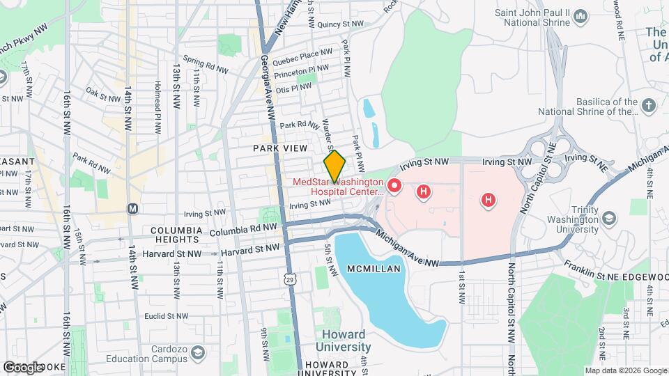 3122 Warder St NW Map and Location Details