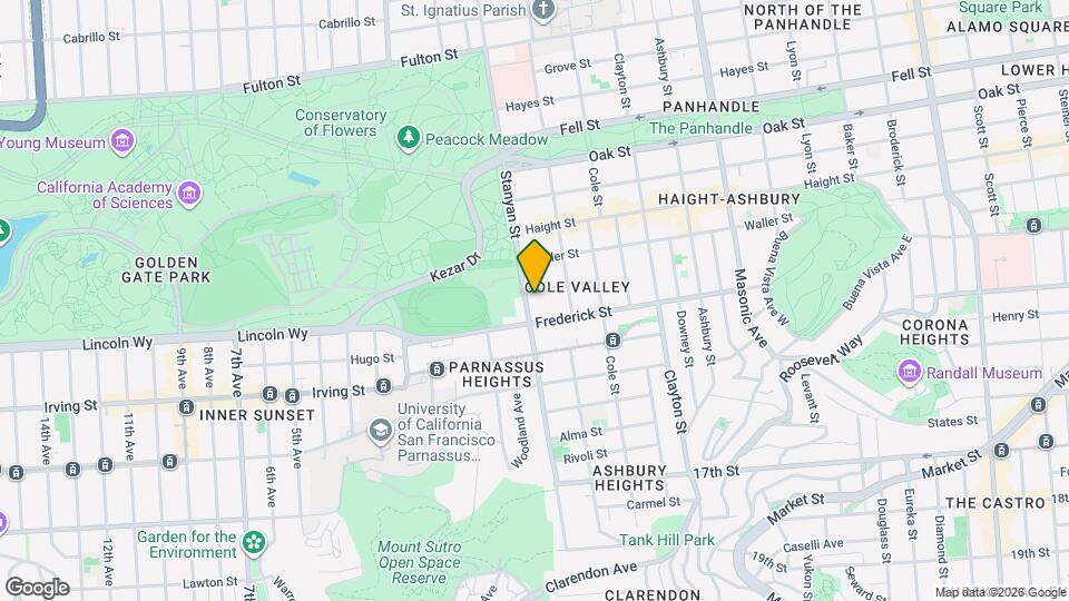 816 Stanyan St Map and Location Details