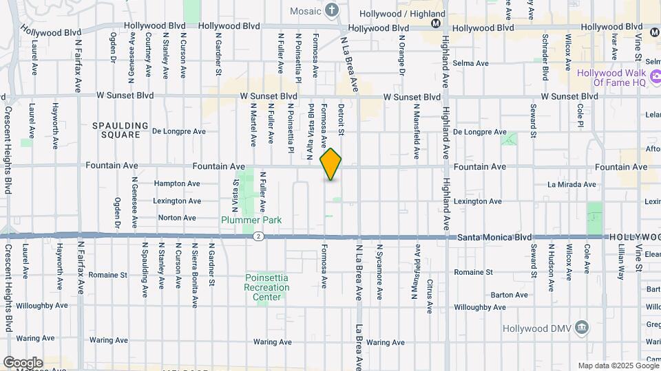 1224 N Formosa Map and Location Details