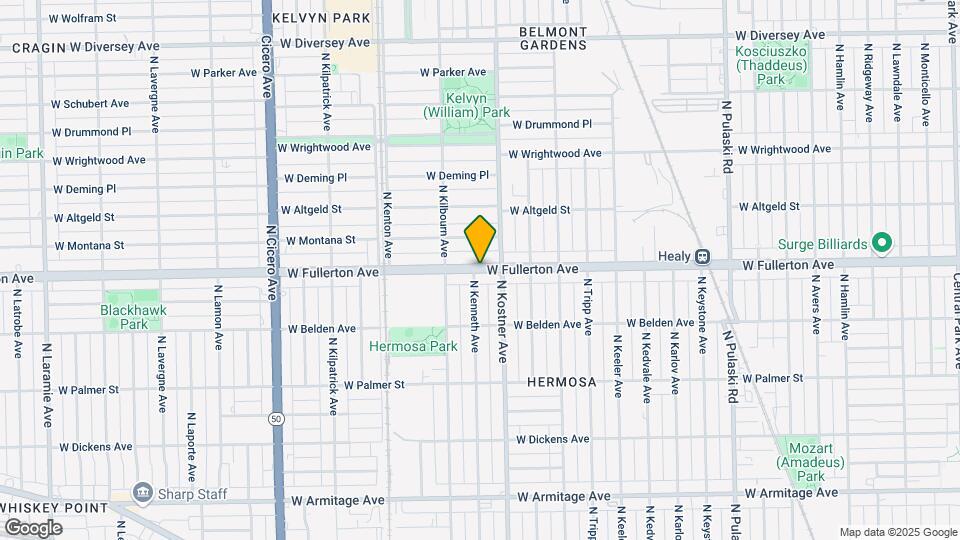 4425 W Fullerton Ave Map and Location Details