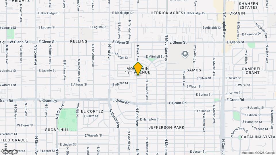 2550 N Park Ave Map and Location Details