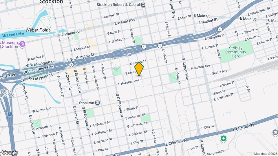 739 E Hazelton Ave Map and Location Details