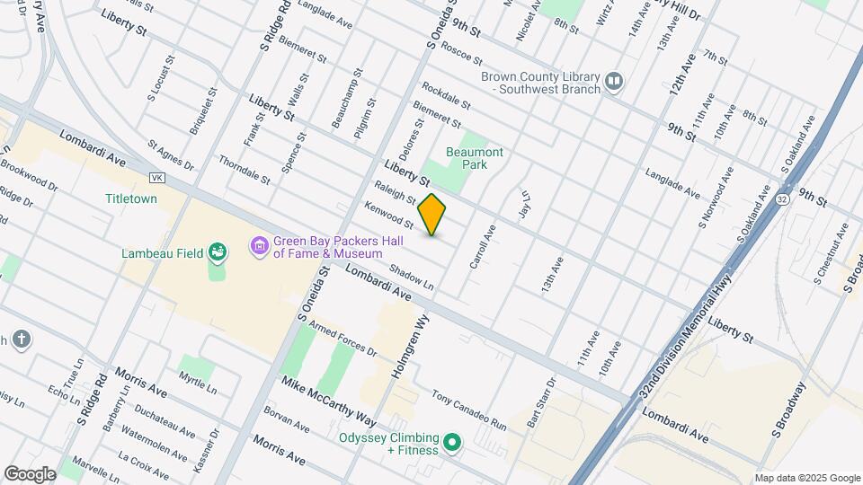 1071 Kenwood St Map and Location Details