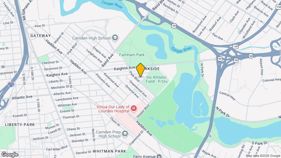 1868 Park Blvd, Unit A Map and Location Details