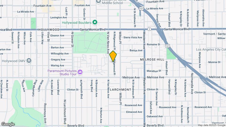 801 N Ridgewood Pl, Unit 2Bedroom1bath Map and Location Details
