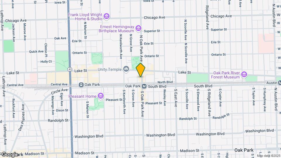 109 N Oak Park Ave Mapa y Detalles de la Ubicación