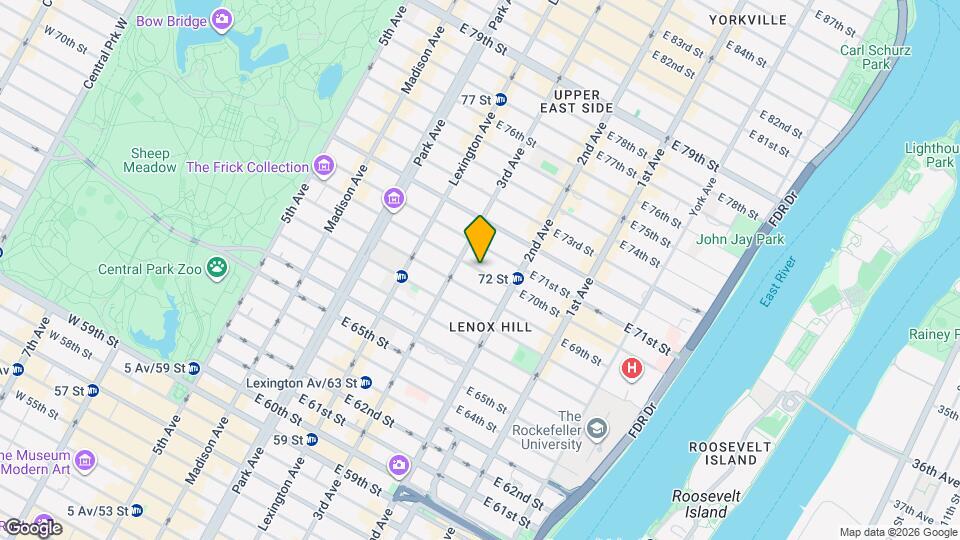 233 E 70th St Map and Location Details