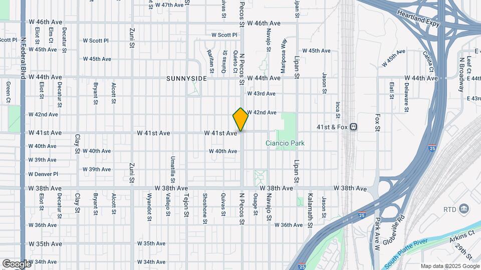 1752 W 41st Ave Map and Location Details