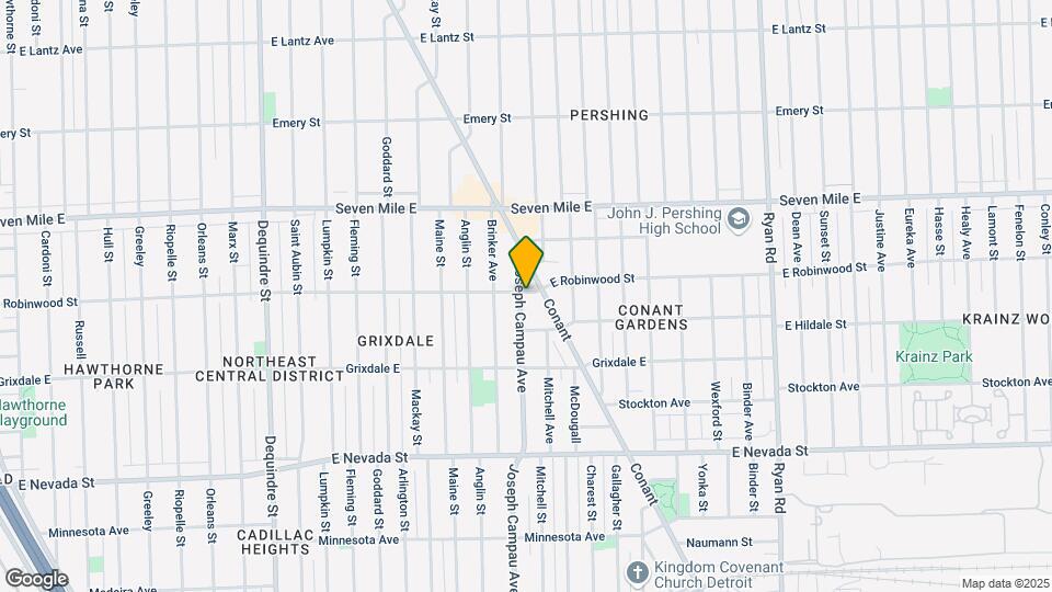 18666 Joseph Campau Ave Map and Location Details