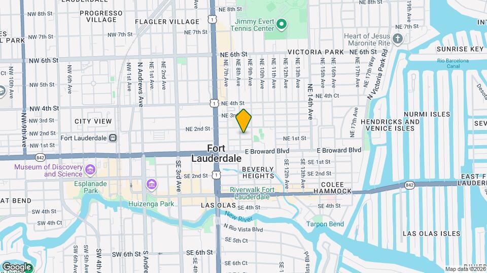 801 NE 1st St Map and Location Details