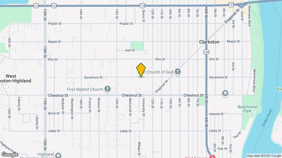 1231 Sycamore St Map and Location Details