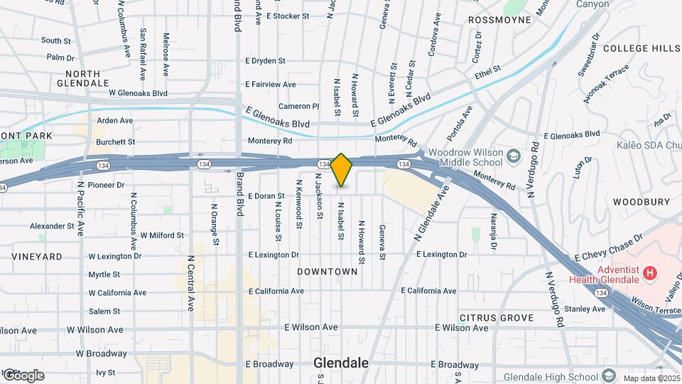600 N Isabel St Map and Location Details