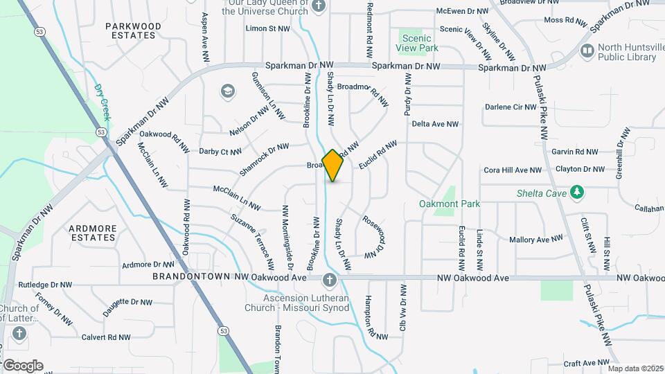 2109 Shady Ln Cir NW Map and Location Details