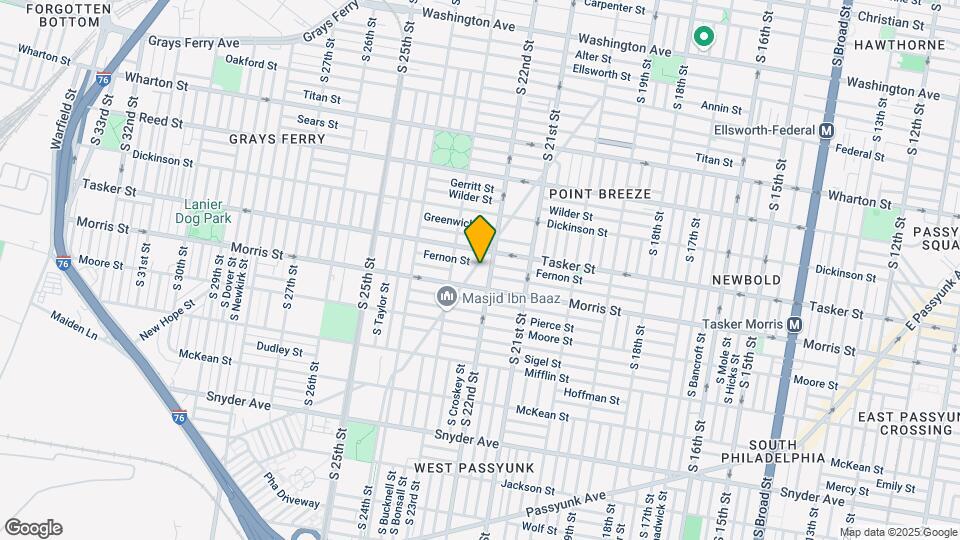 1625-27 Point Breeze Ave Map and Location Details