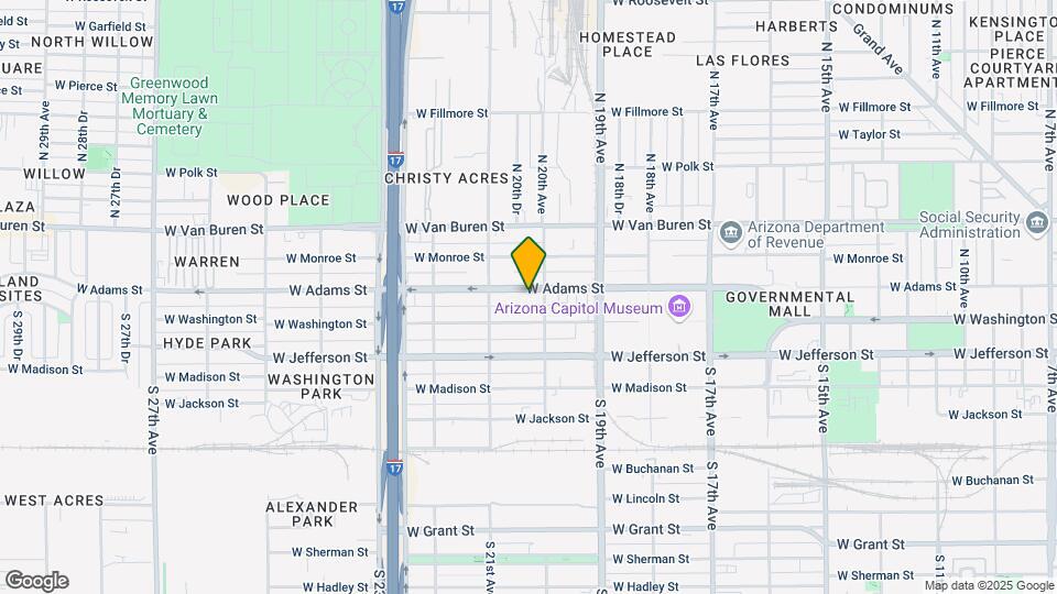 2013 W Adams St Map and Location Details