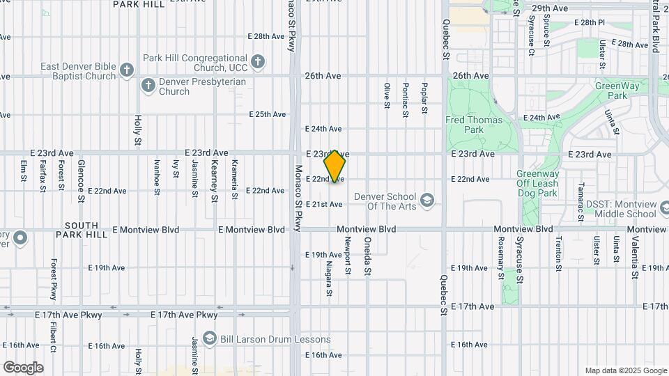 2140 Niagara St Map and Location Details
