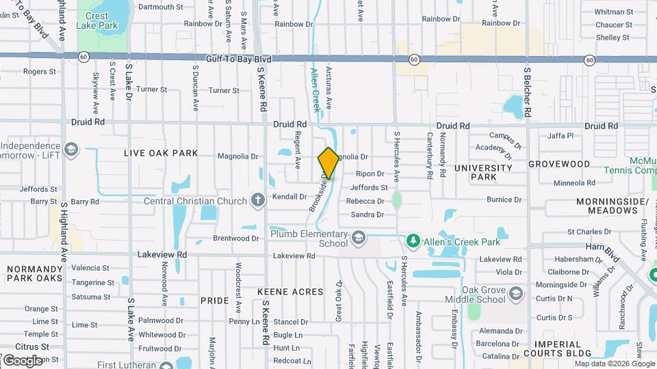 1021 Brookside Dr Mapa y Detalles de la Ubicación