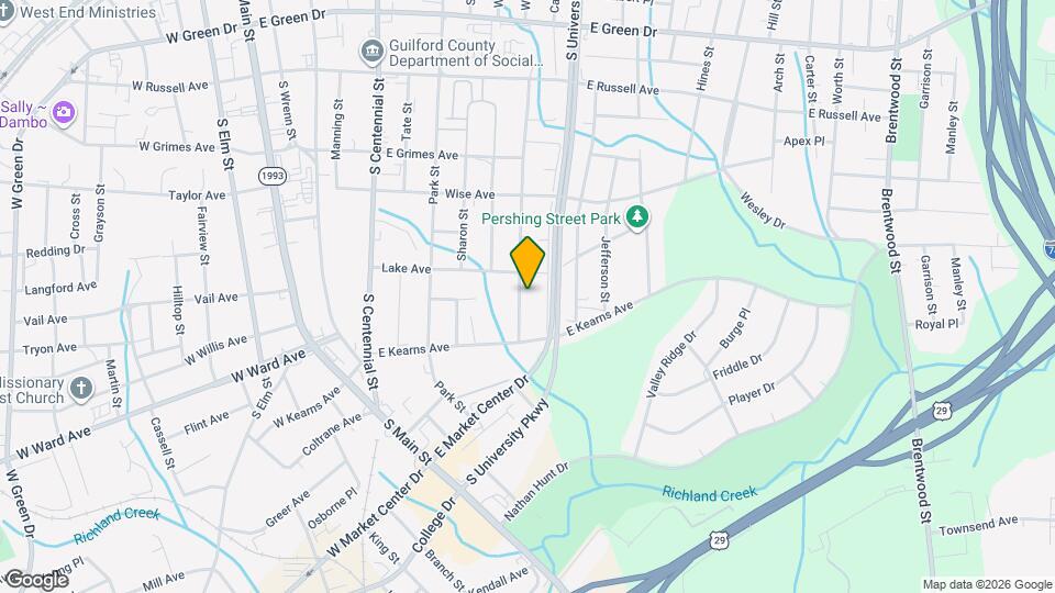 1111 Asheboro St Map and Location Details