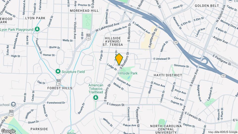 1220 S Roxboro St Mapa y Detalles de la Ubicación
