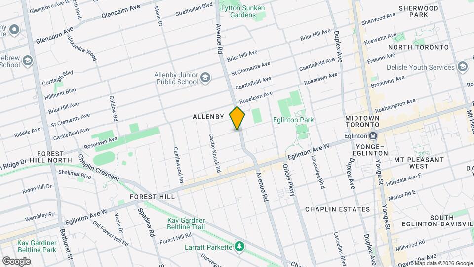 1082 Avenue Rd Map and Location Details