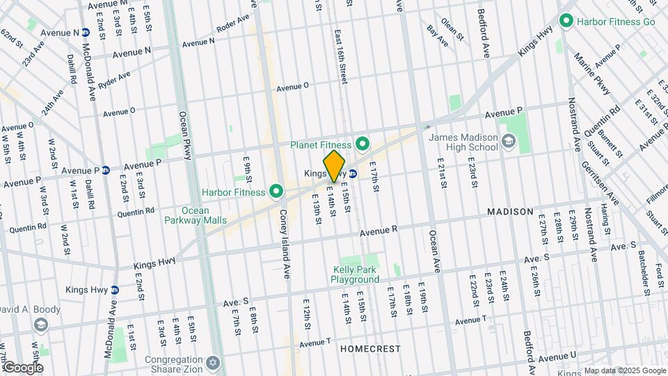 1703 E 14th St Map and Location Details