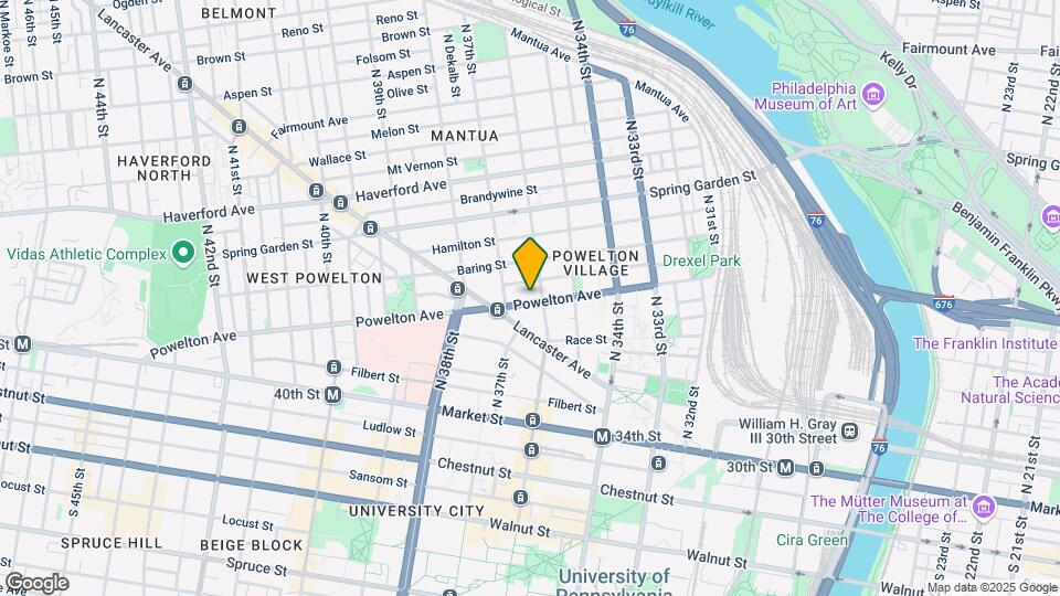 3611 Powelton Ave Mapa y Detalles de la Ubicación