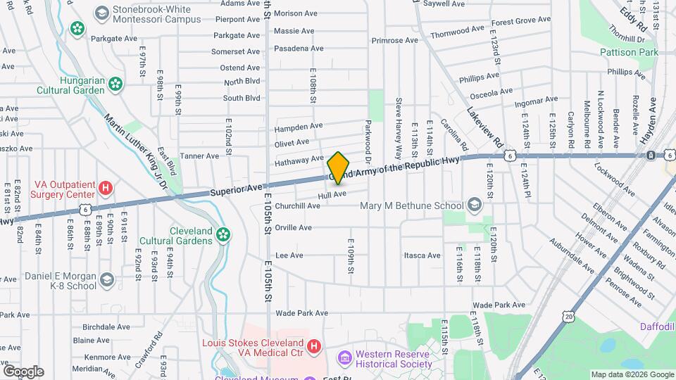 10817 Hull Ave Map and Location Details