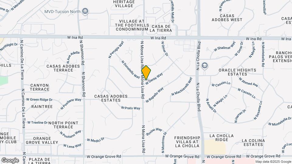 2490 W Dante Way Map and Location Details