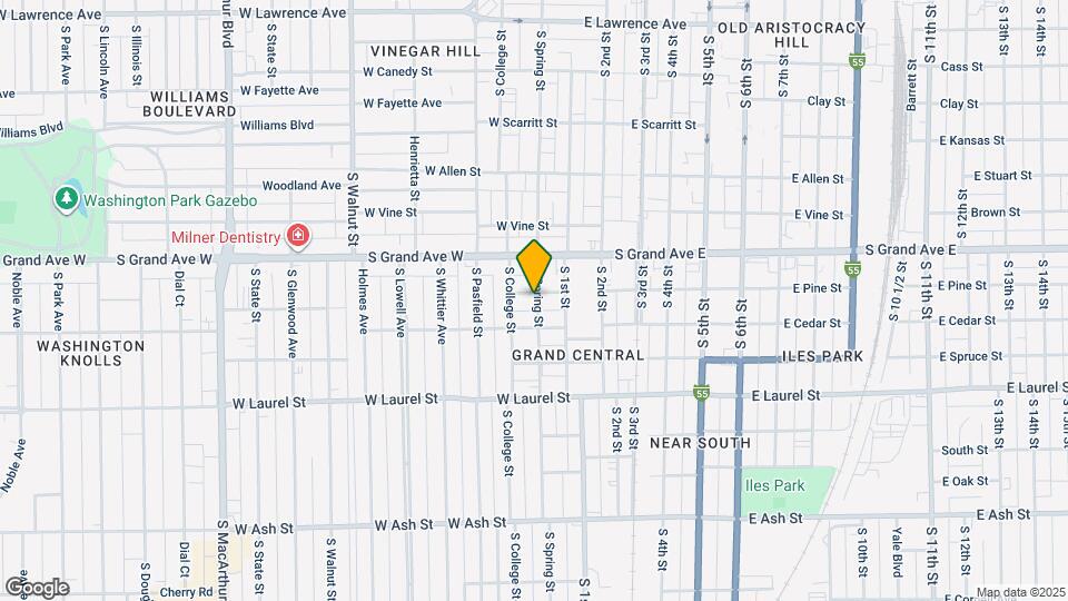 1401 S Spring St Map and Location Details