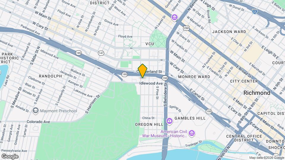 223 S Cherry St, Unit 1C Map and Location Details