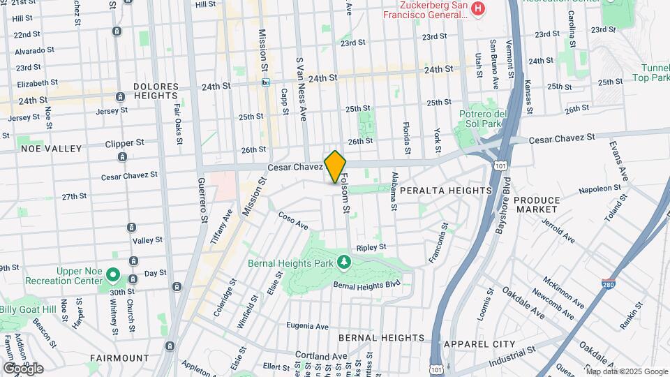 278 Precita Ave, Unit 278A Mapa y Detalles de la Ubicación