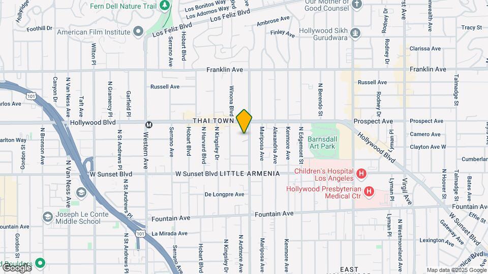 1627 N Normandie Ave Map and Location Details
