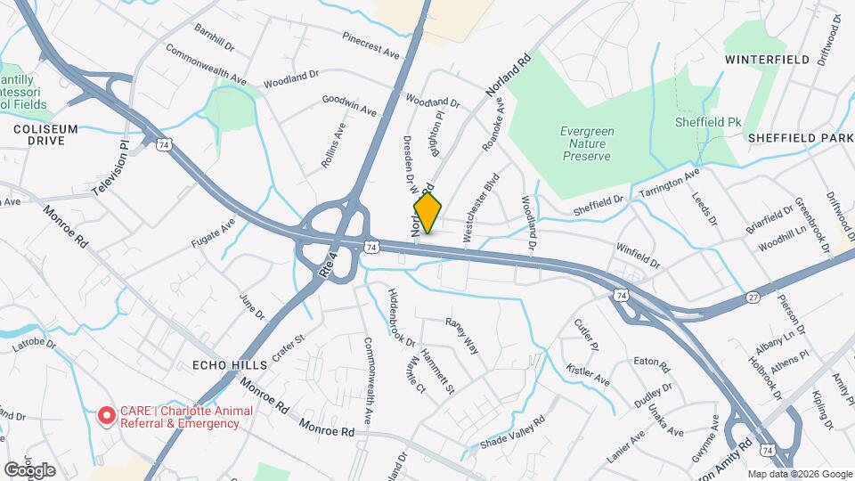 3601 E Independence Blvd Map and Location Details