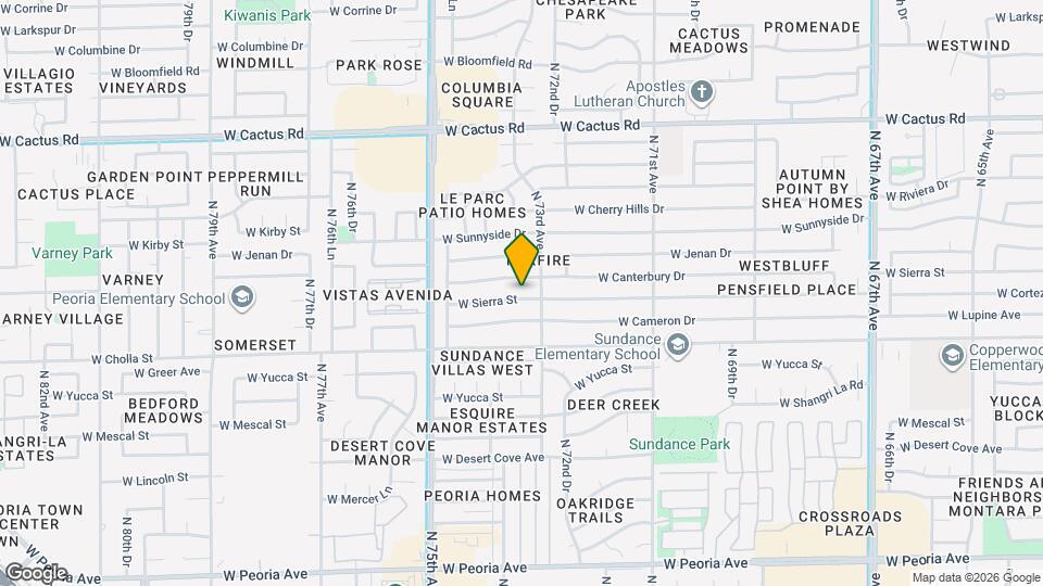 7318 W Sierra St Map and Location Details