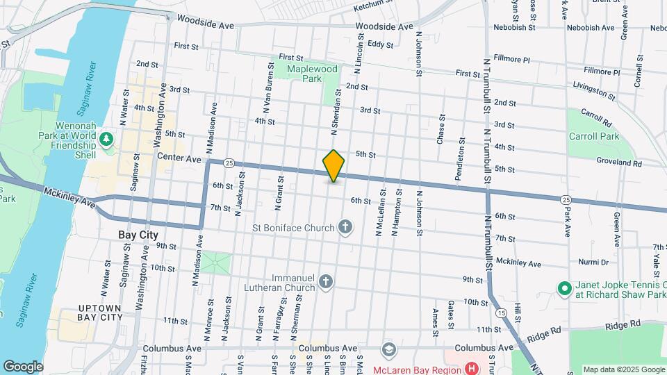 708 N Sheridan St, Unit Upper Map and Location Details