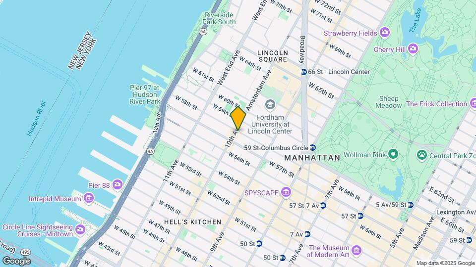 888 Tenth Ave Map and Location Details