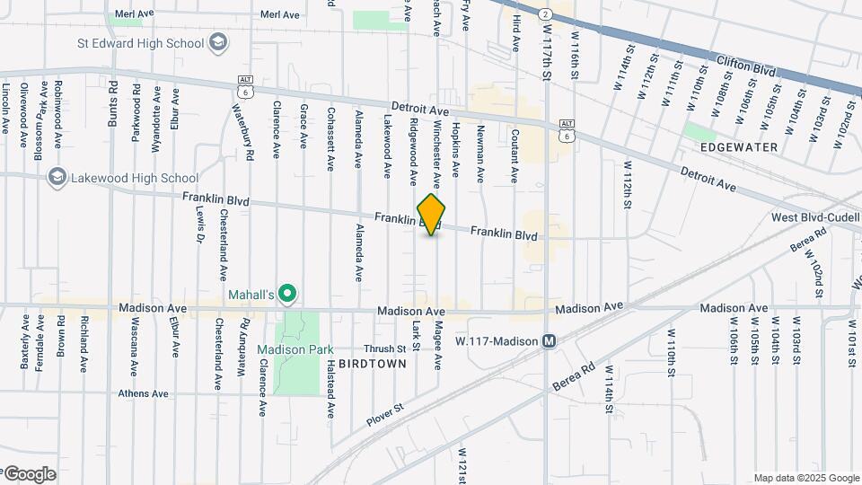 1566 Winchester Ave Map and Location Details