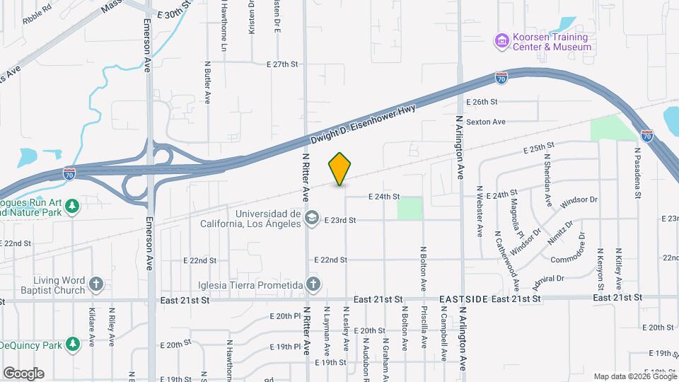 2404 N Lesley Ave Map and Location Details