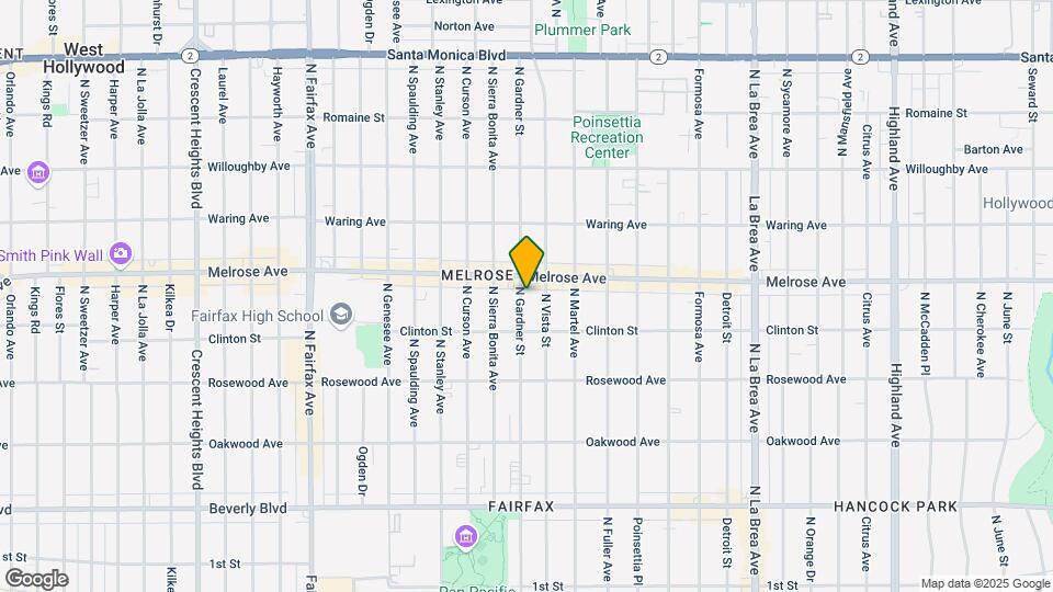 636 N Gardner St Map and Location Details