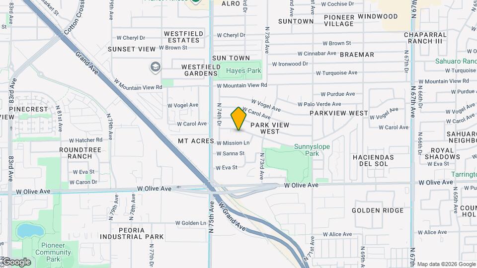 7401 W Sunnyslope Ln, Unit 131 Map and Location Details