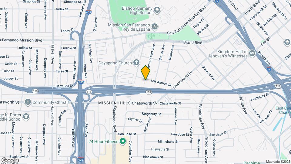 10840 Memory Park Ave Map and Location Details